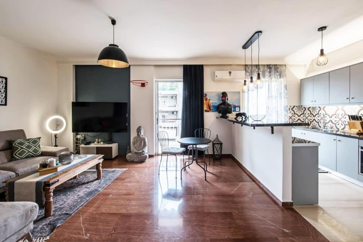 Funky Apartment In Zografou Athene Buitenkant foto